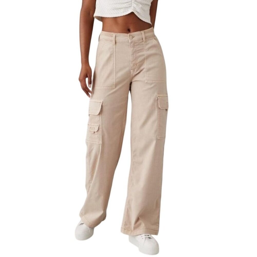 American Eagle 2023 Super High Rise Wide Leg Cargo Pants Size 12s